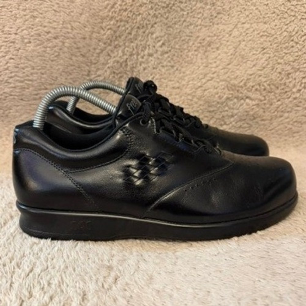 SAS Free Time Womens Black Leather Walking Shoes Sneakers Size 9 W H6645907